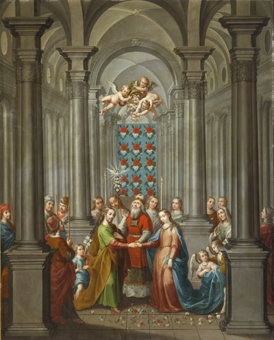 El Matrimonio de la Virgen (Desposorios de la Virgen), 1745 de Nicolás Enríquez